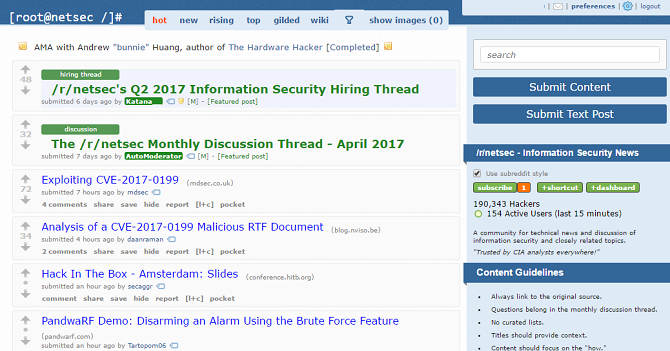 Netsec على رديت