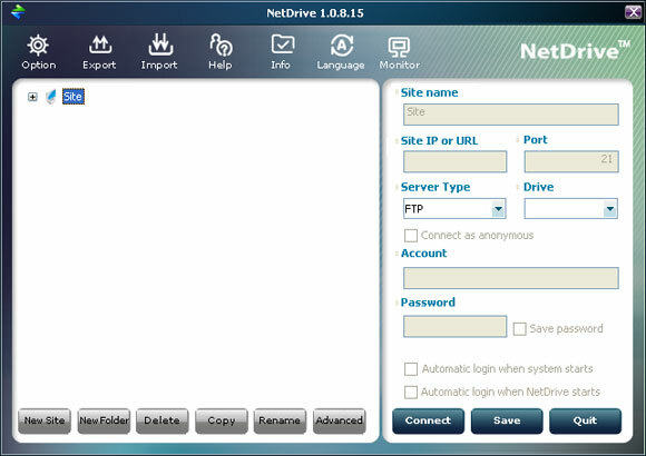 netdrive - خريطة محرك الأقراص بروتوكول نقل الملفات فيستا