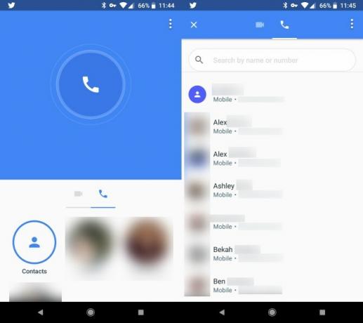 جهات اتصال Google Duo