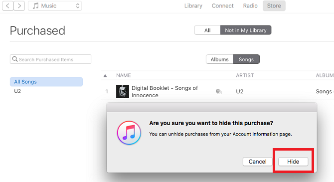 كيفية إخفاء الموسيقى المشتراة في iTunes itunes إخفاء الشراء 670x365