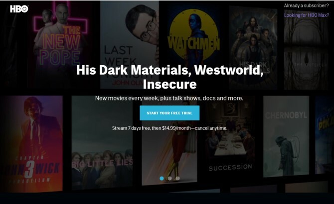 HBO موقع تجريبي مجاني