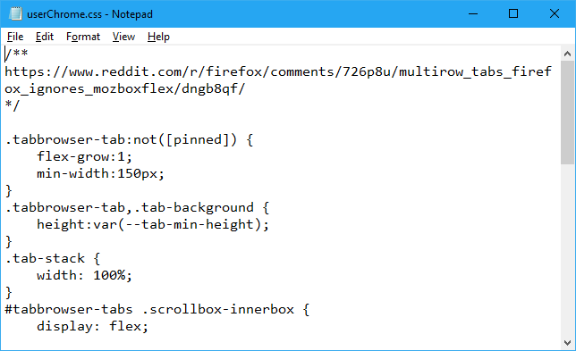 15 تلميحات مستخدم قوية يجب معرفتها لـ Firefox Tabs 63 CSS تم لصقها في ملف userchrome