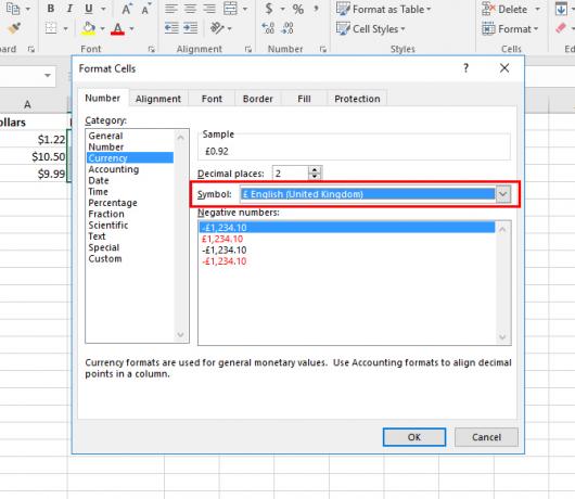 كيفية استخدام رموز العملات المختلفة في خلايا معينة في Excel Excel Currency 3