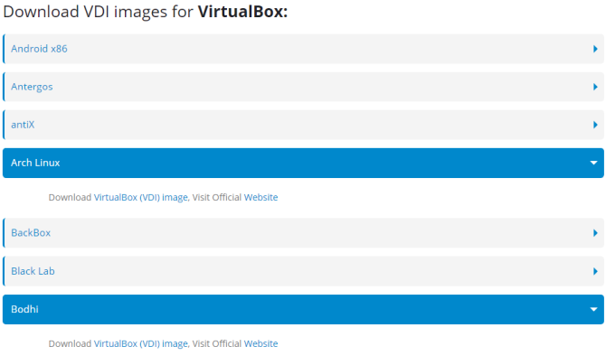 قم بتنزيل VDI من مربعات نظام التشغيل