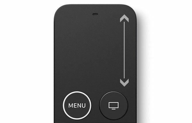 التمرير عن بُعد من Apple TV