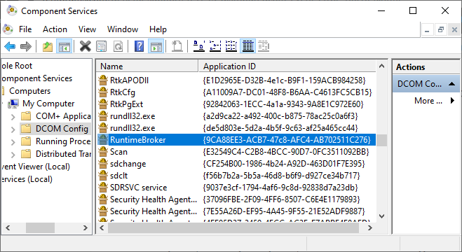 خطأ dcom 10016 عارض خدمة المكون