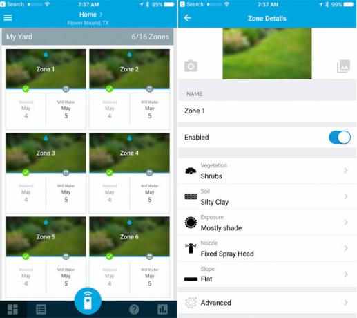 تطبيق الجوال rachio