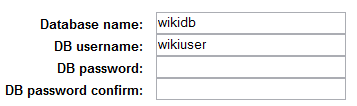 إنشاء قاعدة بيانات ويكي