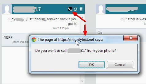 إنشاء ومراقبة الرسائل النصية لهاتفك باستخدام MightyText لـ Chrome mightytext10