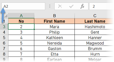 إظهار الصف الأول في Excel
