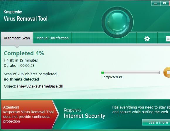 تحقق من جهاز الكمبيوتر الخاص بك سريعًا ومجانيًا باستخدام أداة إزالة فيروسات Kaspersky 5