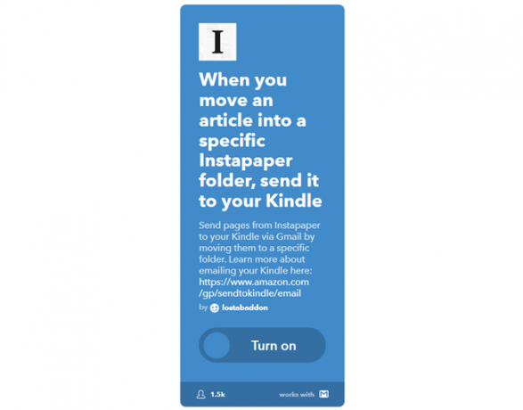 دليل IFTTT النهائي: استخدم أقوى أداة للويب مثل Pro 63IFTTT InstapaperToKindle