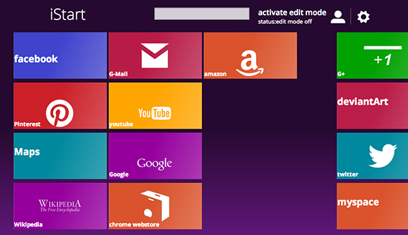 صفحة علامة تبويب جديدة في iStart: صفحة علامة تبويب جديدة في Windows 8 Style لـ Chrome istart main