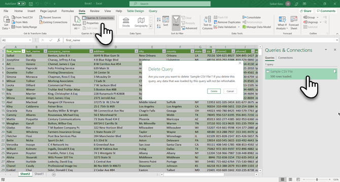 استعلامات في Excel