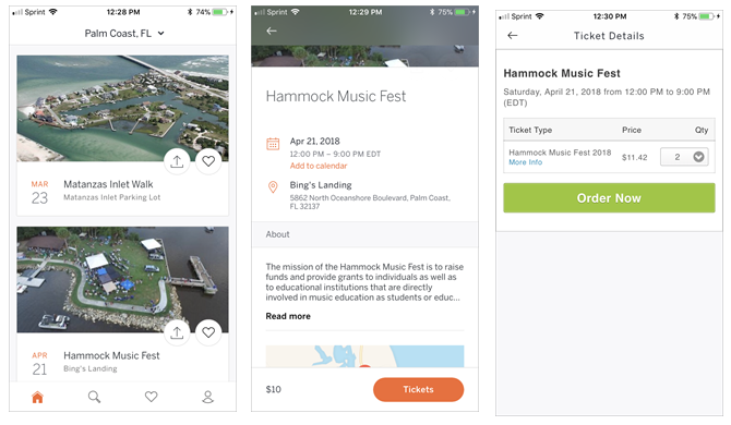 EventBrite تطبيق الحدث