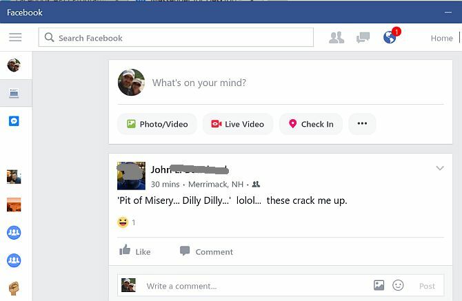 4 طرق رائعة لتسجيل الدخول إلى Facebook دون الانتقال إلى موقع facebook desktop1