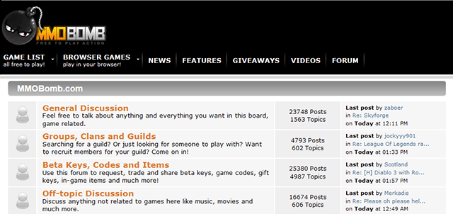 مجتمعات الألعاب غير المكتشفة - mmobomb