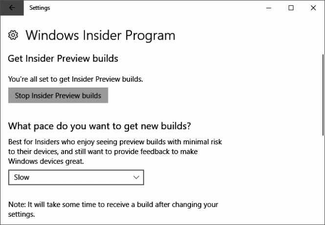 كيفية الحصول على تحديث المبدعين في Windows 10 الآن إعدادات بناء معاينة Windows 10 Insider 670x463