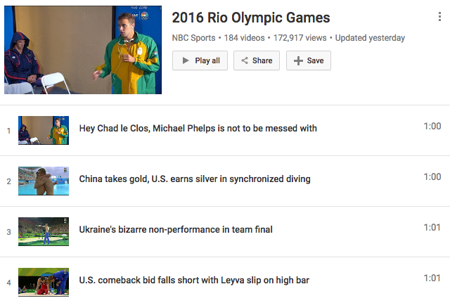 متابعة الألعاب الأولمبية 2016-ريو-يوتيوب-إن بي سي-سبورتس
