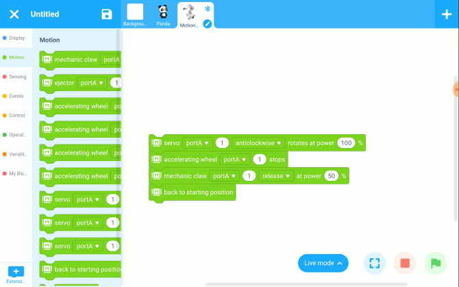 استخدم Scratch لبرمجة مجموعة Motionblock