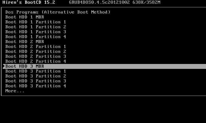 Hiren's Boot CD: القرص المضغوط الخاص بالتشغيل متعدد الإمكانات لكل احتياجات HBCD Boot HDD Options 670x400