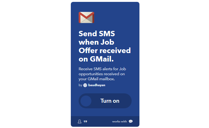 دليل IFTTT النهائي: استخدم أقوى أداة للويب مثل Pro 27IFTTT TextForJobOffer