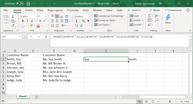 صيغ الملء التلقائي في Excel عن طريق السحب