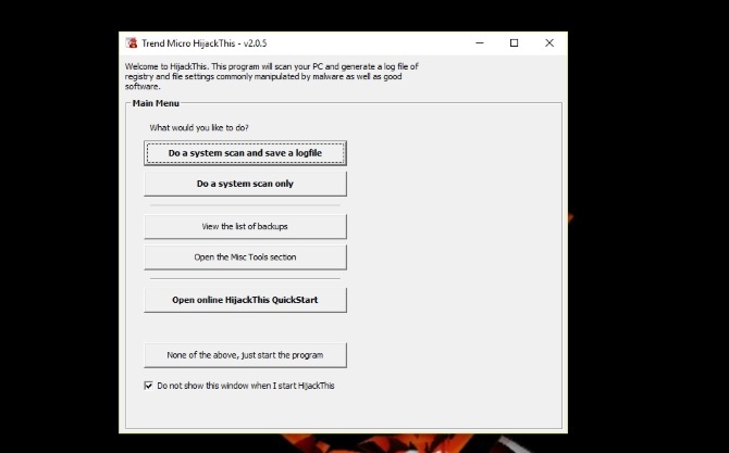 احصل على العبقري غريب الأطوار وإصلاح جهاز الكمبيوتر الخاص بك مع HijackThis Hijack This Screenshot 1