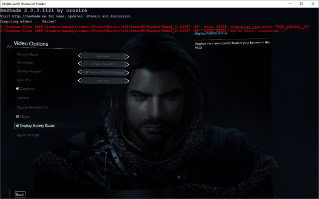 برنامج SweetFX Shadow of Mordor لاستكشاف الأخطاء وإصلاحها