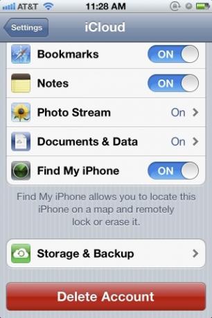 إعدادات ios icloud