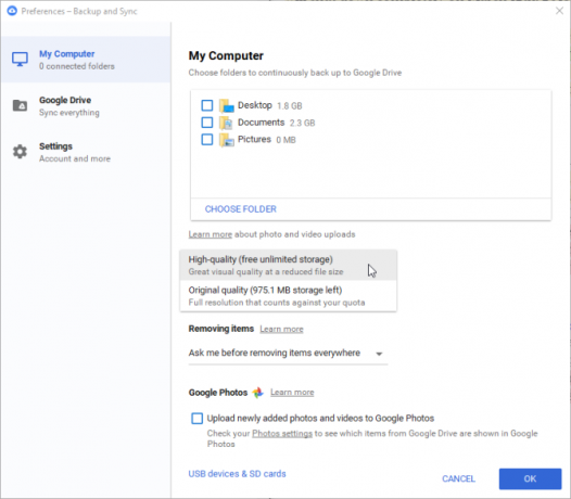 سيتم إيقاف تطبيق Google Drive لسطح المكتب في مارس 2018 وتفضيلات النسخ الاحتياطي والمزامنة من google