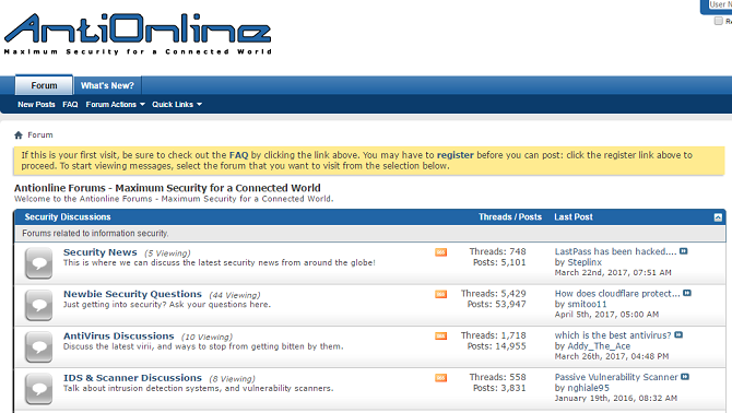 منتديات antionline