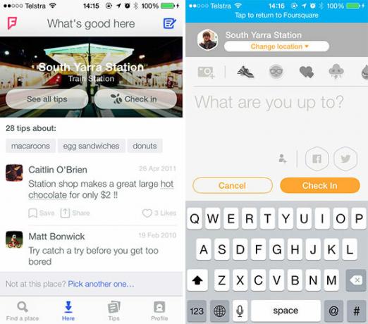 إعادة تشغيل Foursquare كأداة اكتشاف بناءً على ذوقك 4sqswarm