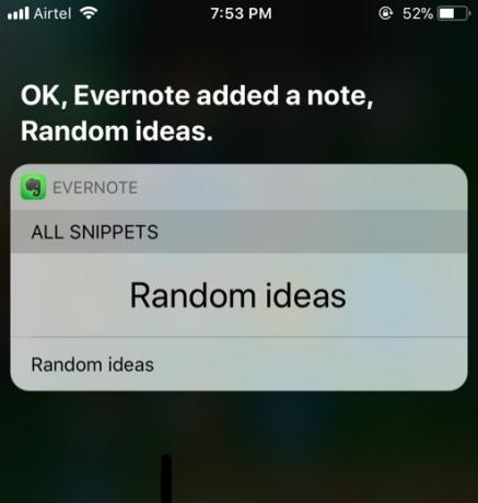 كيفية التقاط الأفكار إلى Evernote في 5 ثوانٍ باستخدام أوامر Siri الصوتية Siri Note في Evernote