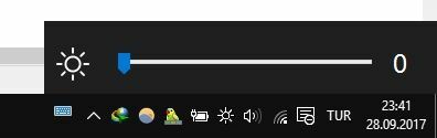 كيفية إضافة شريط تمرير السطوع إلى شريط المهام في Windows 10 Windows 10 Brightness Slider