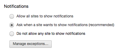 كيفية حظر الإشعارات لكل موقع ولكل تطبيق في خيارات إشعارات Chrome Chrome