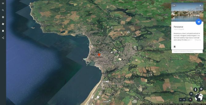 تلقى برنامج Google Earth للتو تحديثًا عالميًا ضخمًا لبرنامج Google Earth Penzance