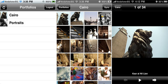 قم بإنشاء محفظة تصوير احترافية عبر الإنترنت في 5 دقائق باستخدام Pullfolio iphone1