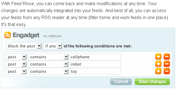 خدمتان عبر الإنترنت لتنظيف خلاصات RSS feedrinse2