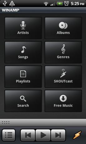 Winamp يصدر الصفحة الرئيسية لـ Android Media Player 1.0 [News]