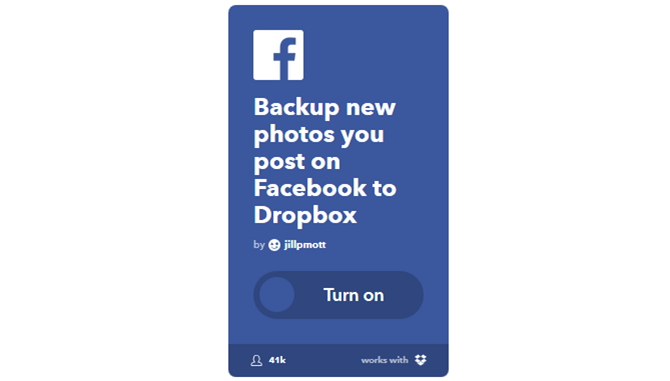 دليل IFTTT النهائي: استخدم أقوى أدوات الويب مثل Pro 28IFTTT FBPhotosToDropbox