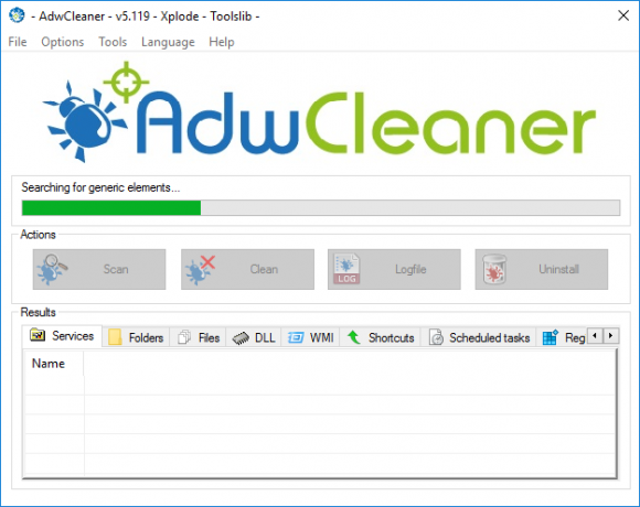 نظام مسح AdwCleaner