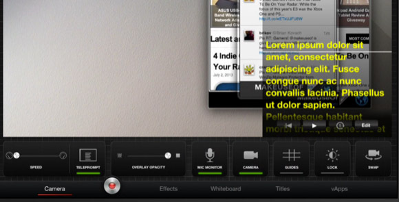 TouchCast يتيح لك إنشاء مقاطع فيديو تفاعلية قوية على جهاز iPad TouchCast teleprompter
