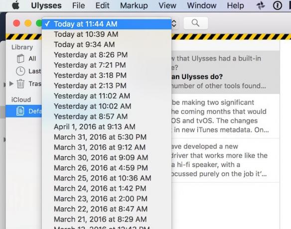 ulysses النسخ الاحتياطي