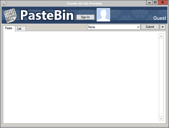 سطح المكتب Pastebin للنوافذ