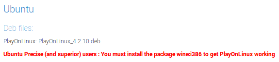 حزمة PlayOnLinux Debian