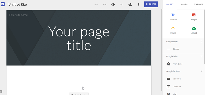 إنشاء صفحة ويب مجانية متعددة الأغراض خاصة بك مع مواقع Google google sites2