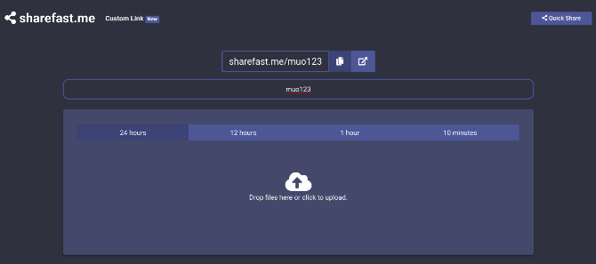 يقوم Sharefast بإنشاء عناوين URL لا تنسى لمشاركة الملفات لفترة مؤقتة