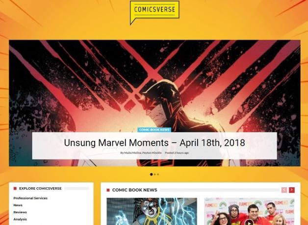 مواقع الكتاب الهزلي - ComicsVerse