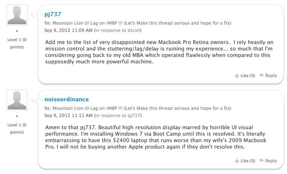 OS X Mountain Lion أبعد ما يكون عن الكمال ، وهنا لماذا يتلعثم xn